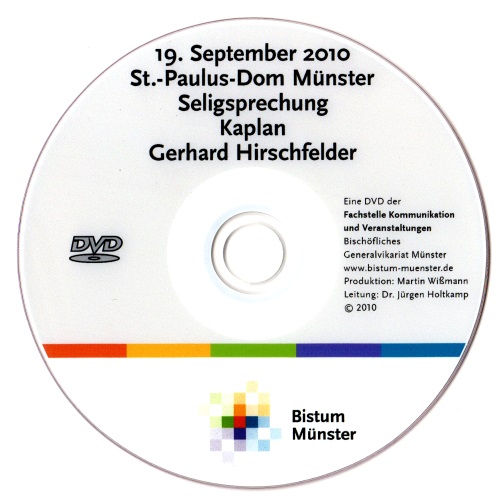 DVD Seligsprechung Kaplan Gerhard Hirschfelder 19. September 2010